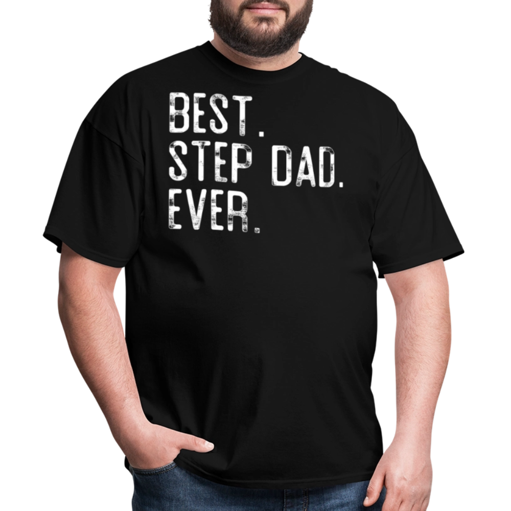 Funny Gifts For Stepdad Birthday T-shirt - black