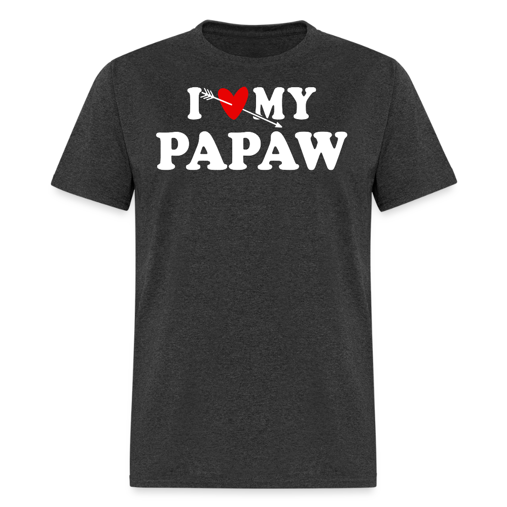 I Love My Papaw Gifts For Birthday T-shirt - heather black