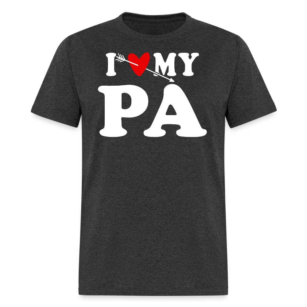 I Love My PA Tee For Father's Day T-shirt - heather black