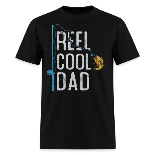 Reel Cool Dad Tee Father's Day FishingT-shirt - black