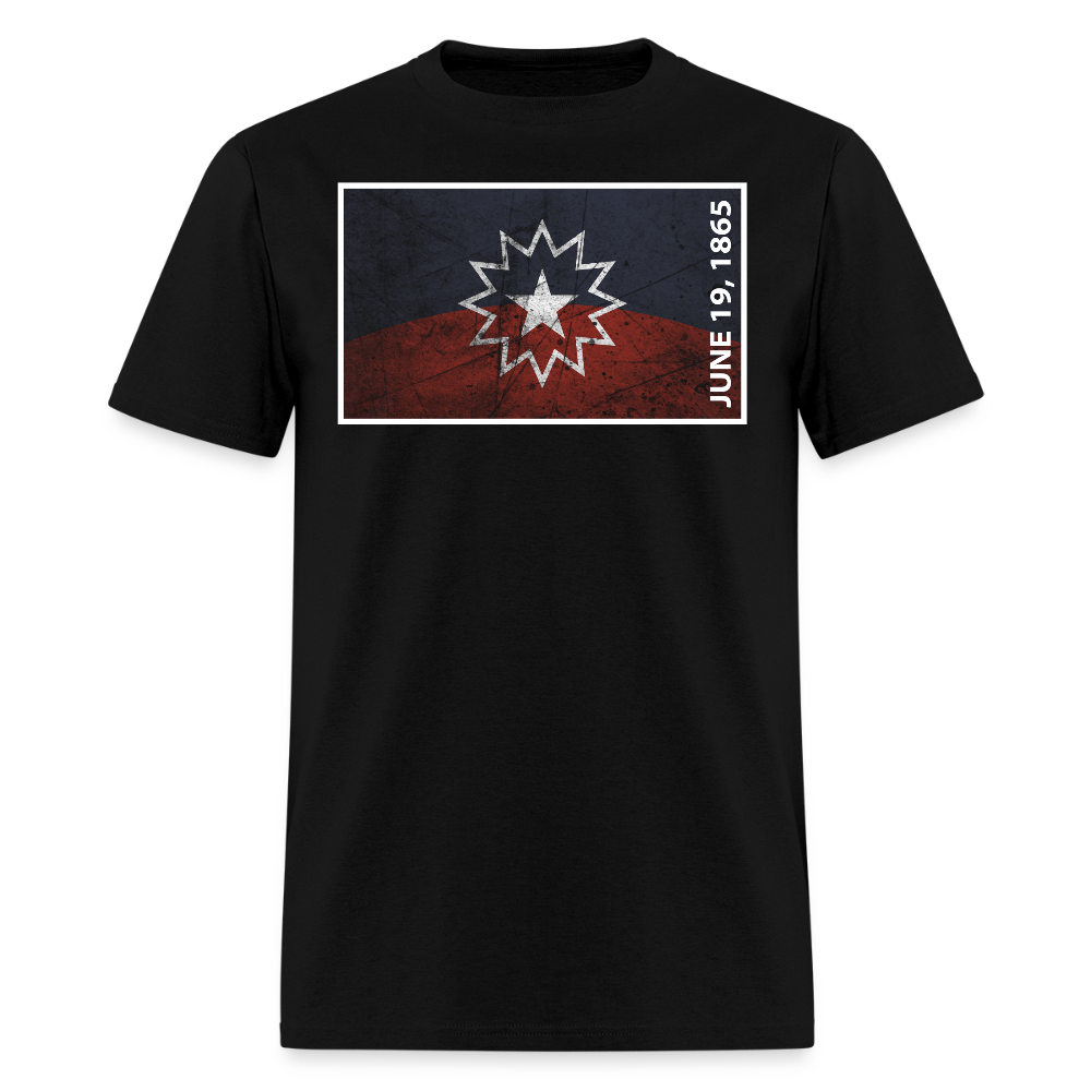 June 19 1865 Historical Juneteenth Flag T-Shirt - black