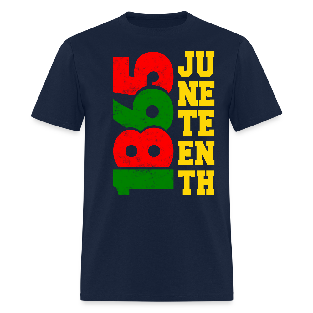 Juneteenth 1865 African American Freedom T-Shirt - navy