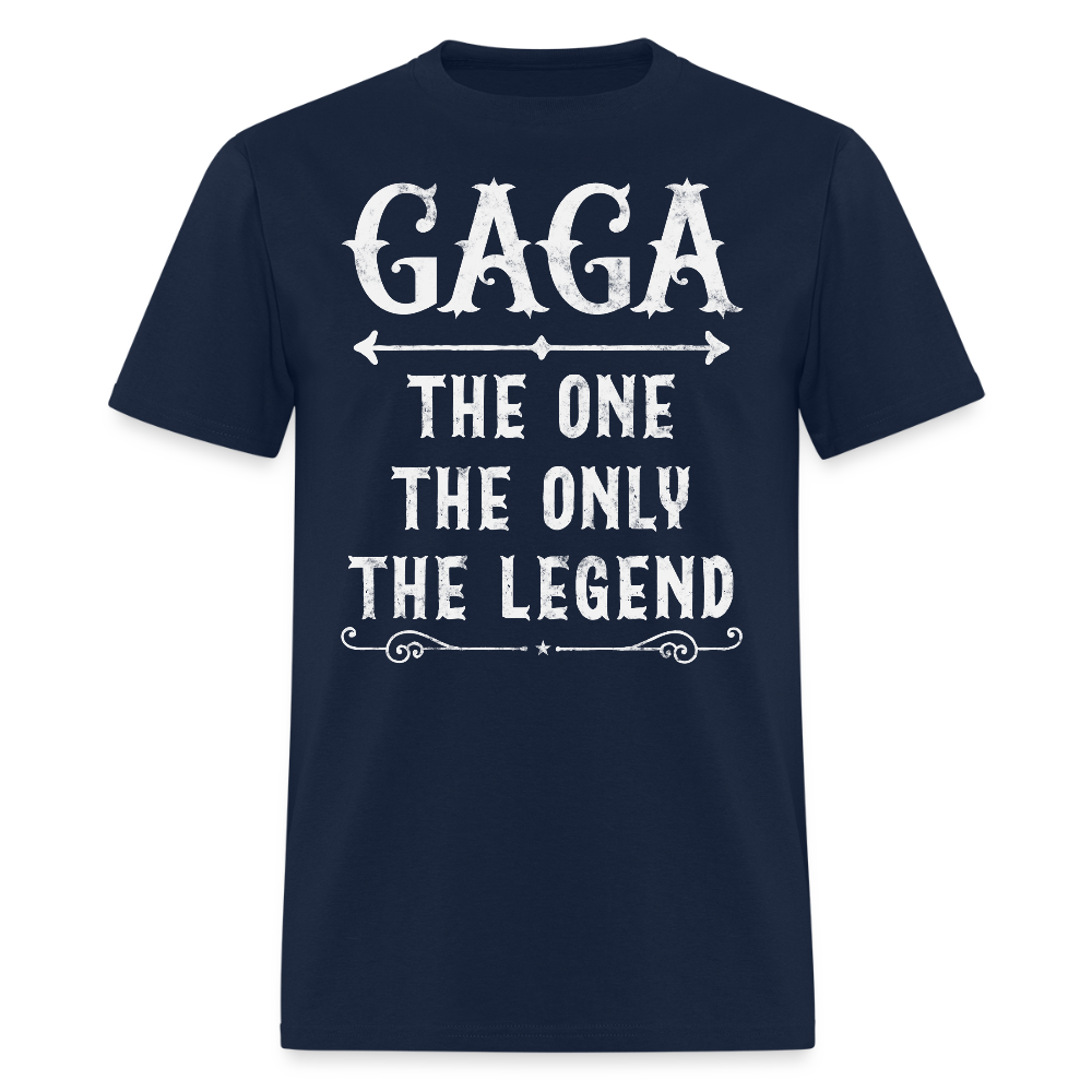 Gaga The One The Only The Legend Cool Grandma T-Shirt - navy