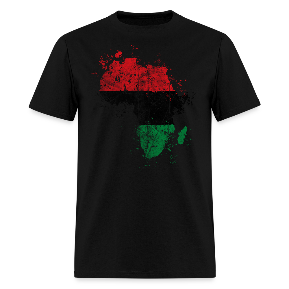 Africa Map Red Black Green Pan African Unity T-Shirt - black