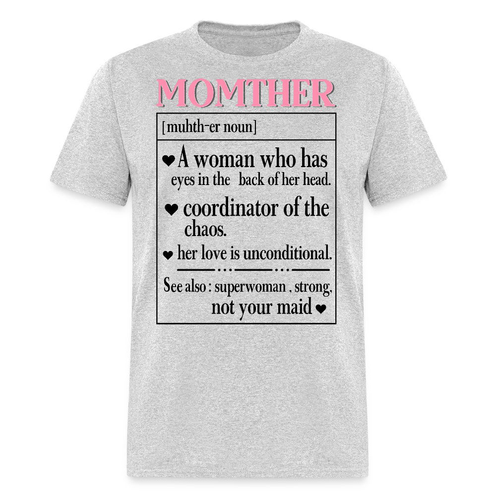 Funny Mom Definition Tee Gift For Mother’s Day T-shirt - heather gray
