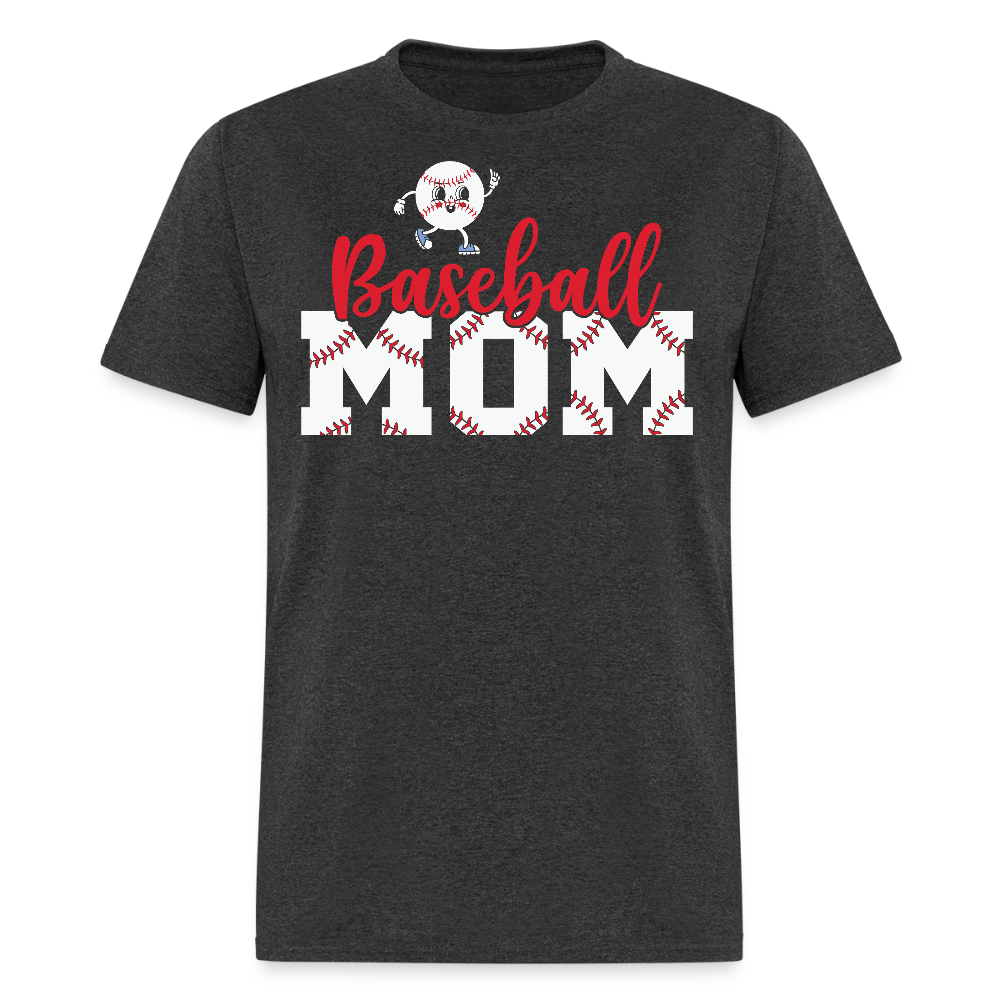 Sports Mom Gifts For Baseball Lovers T-shirt - heather black