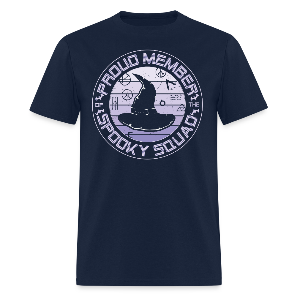Proud Member Of The Spooky Squad Witch Halloween T-Shirt - navy