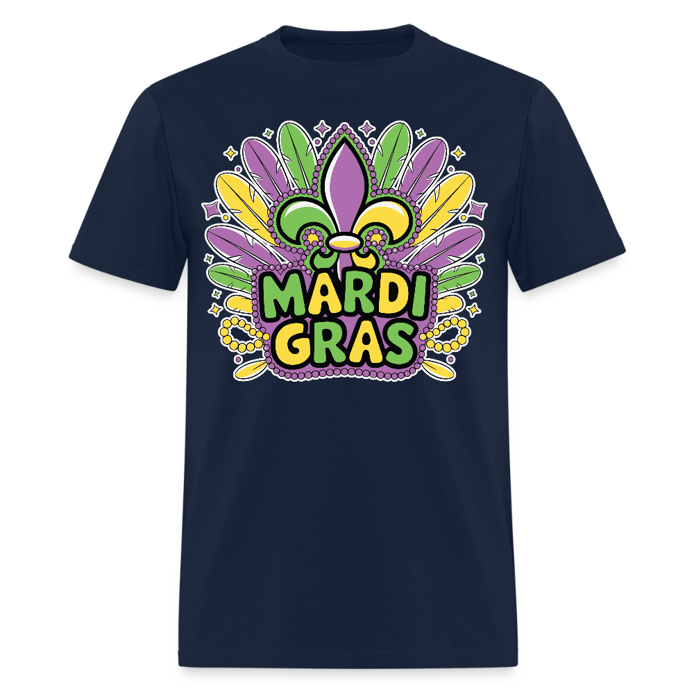 Festive Mardi Gras Clothing For Parties Best Mardi Gras T-shirt - navy