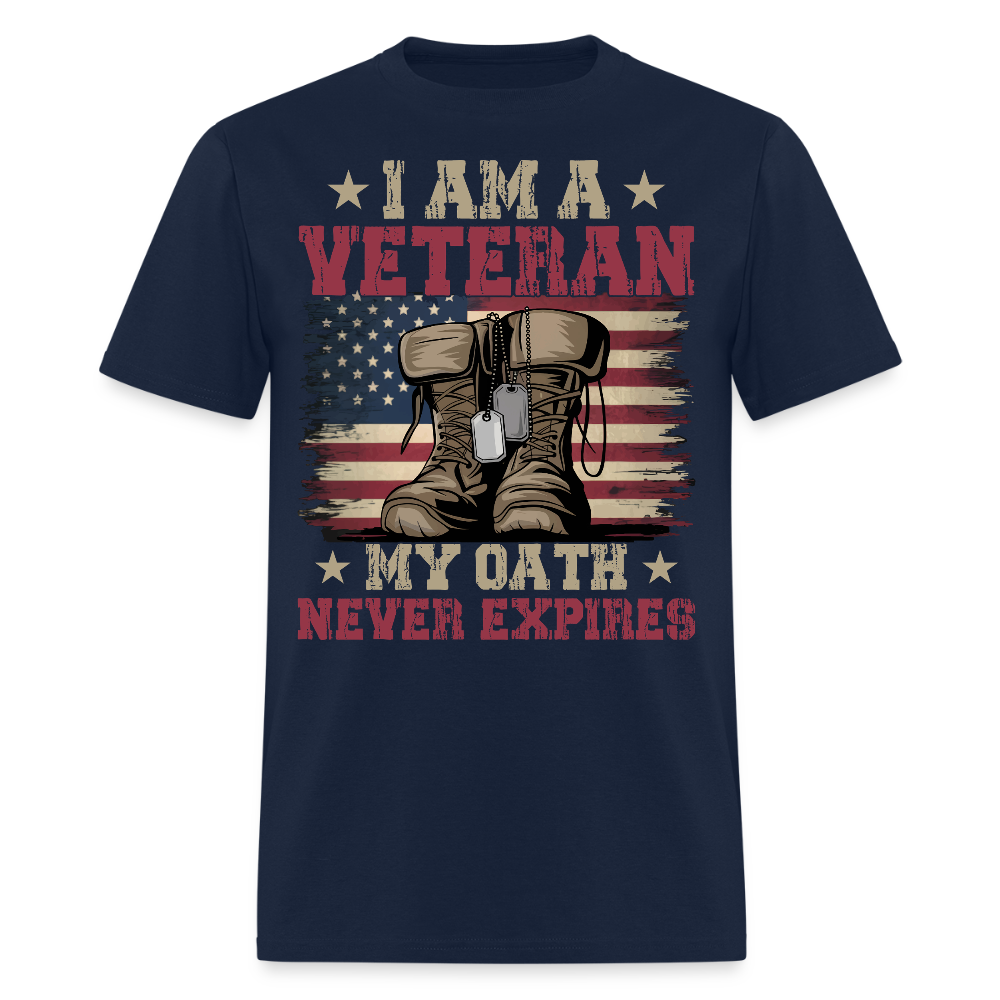 I Am A Veteran My Oath Never Expires T-Shirt - navy