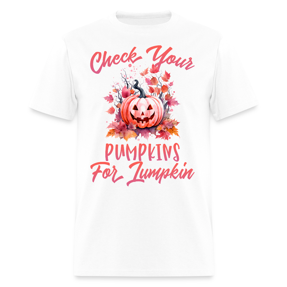 Check Your Pumpkins For Zumpkin Cute Halloween T-Shirt - white