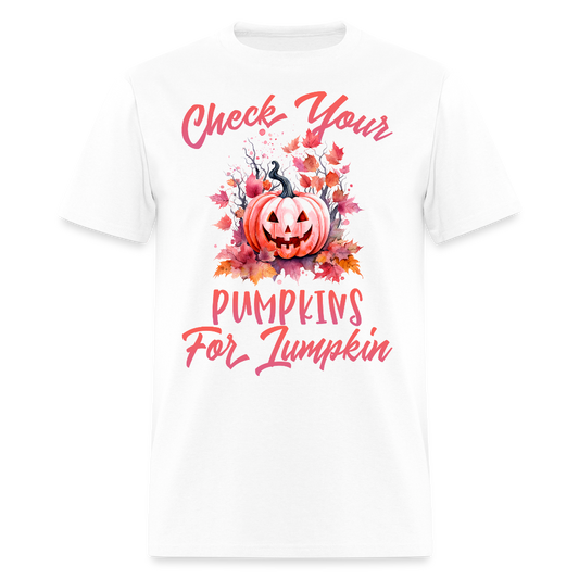 Check Your Pumpkins For Zumpkin Cute Halloween T-Shirt - white