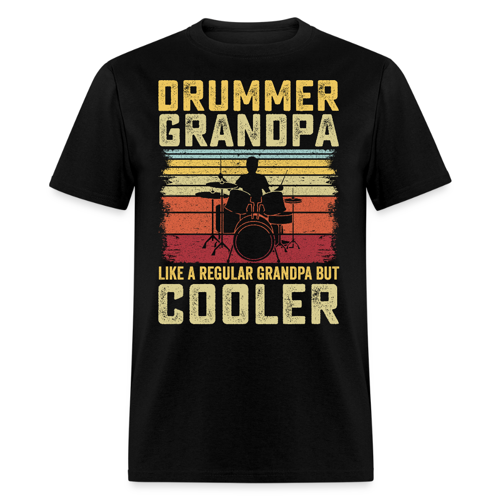 Musician Gifts For Drumming Grandfathers T-shirt - black