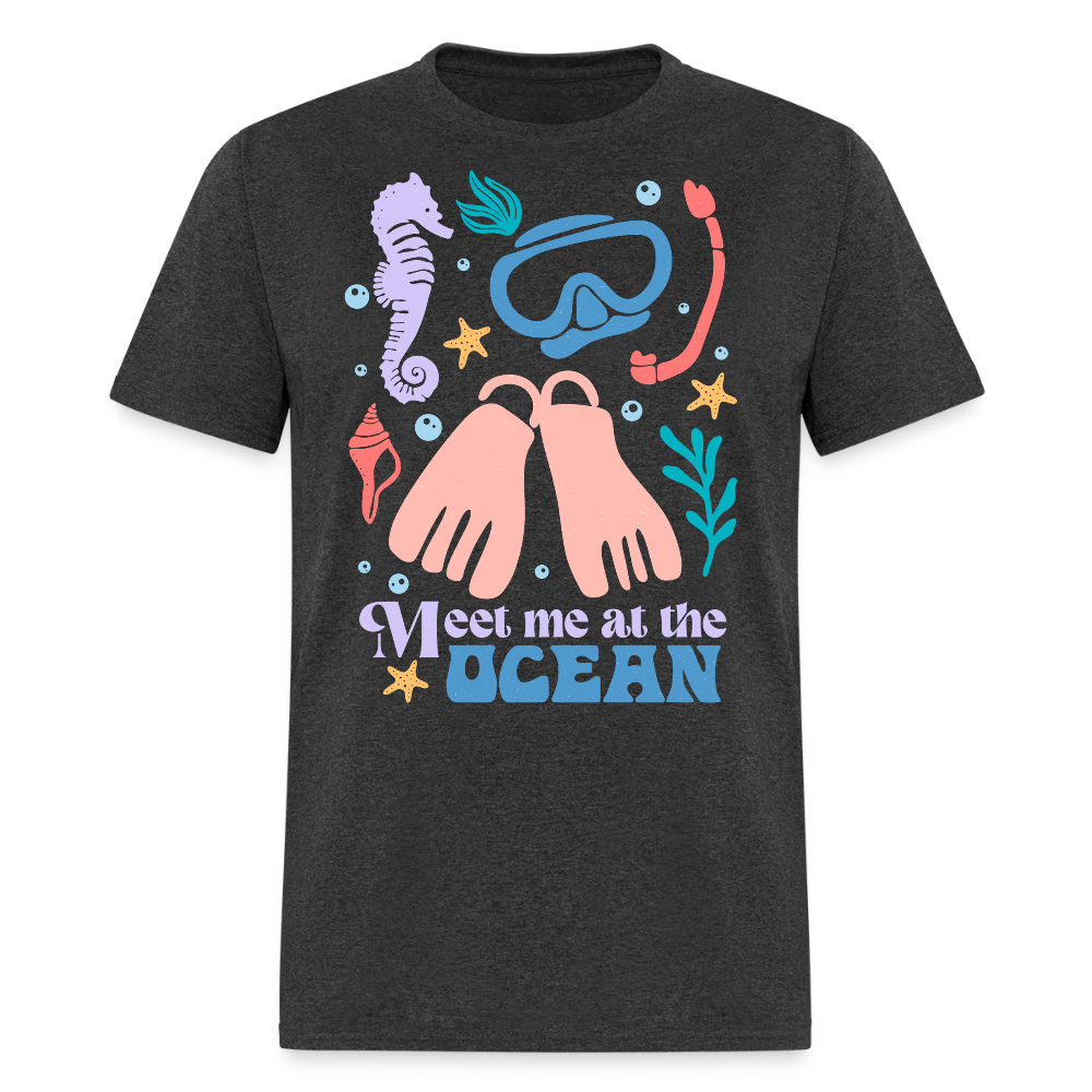 Ocean Lover Tee For Summer Vacation T-Shirt - heather black