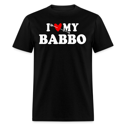 I Love My Babbo Italian Dad T-shirt - black