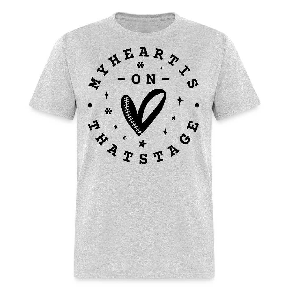 Dance Mom Gift Stage Heart T-shirt - heather gray