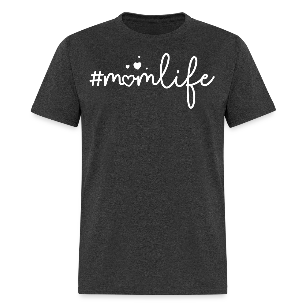 Momlife Graphic Tees For Moms T-shirt - heather black