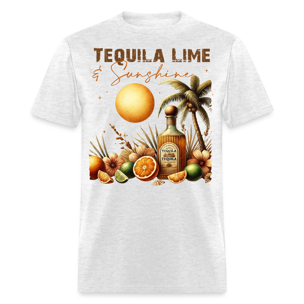 Tequila Lime And Sunshine Summer T-shirt - light heather gray