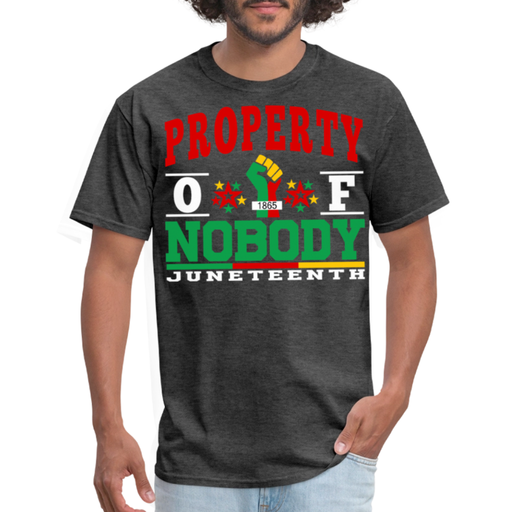 Property Of Nobody Juneteenth Shirt Unisex Black Pride T-shirt - heather black