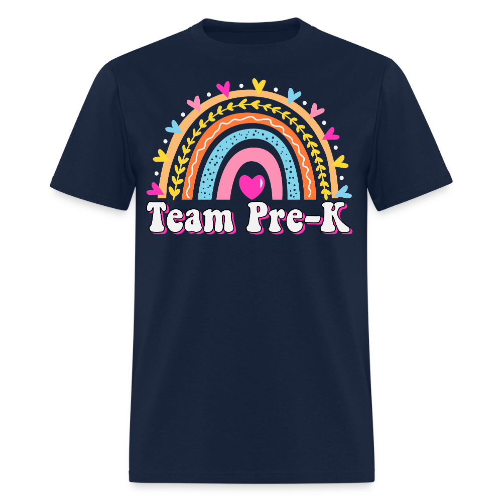 Pre-K Team Back To School Teacher T-Shirt - navy