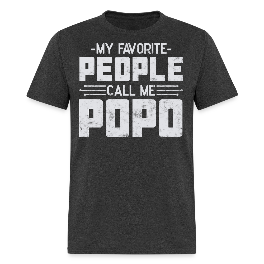 My Favorite People Call Me Popo Father's Day T-Shirt - heather black