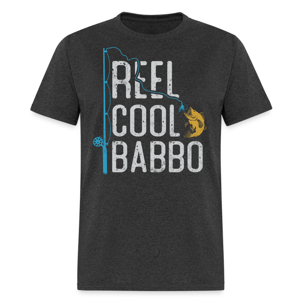 Reel Cool Babbo Italian Dad Fishing T-shirt - heather black