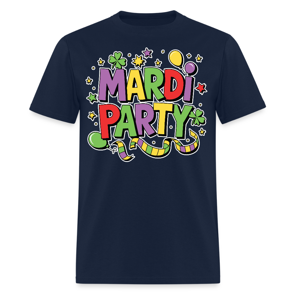 Mardi Gras Party Shirt For Men and Women New Orleans Festival T-shirt - navy