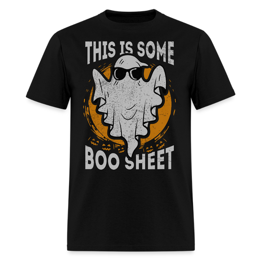 This Is Some Boo Sheet Funny Halloween Ghost T-Shirt - black