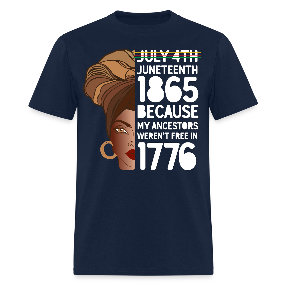 Juneteenth 1865 African American Pride T-Shirt - navy
