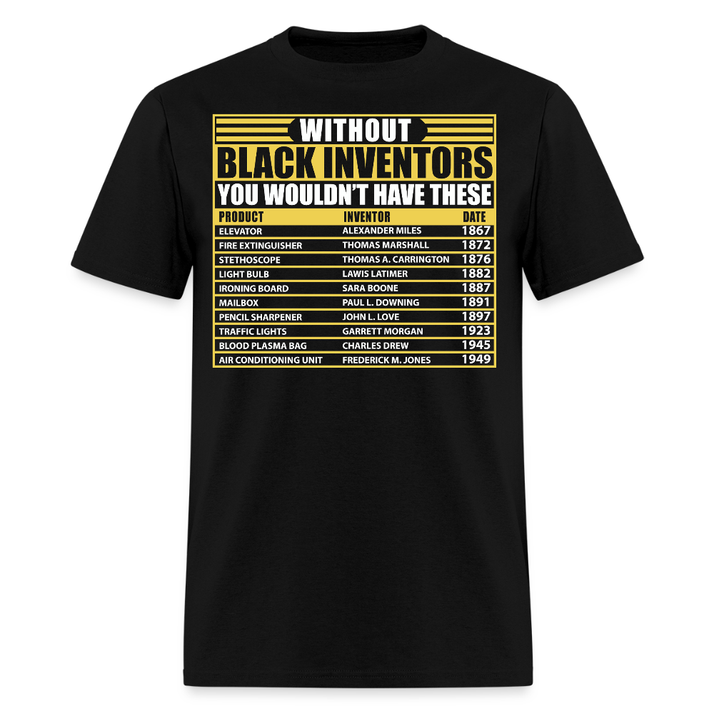 Black History Inventors Juneteenth Educational T-Shirt - black