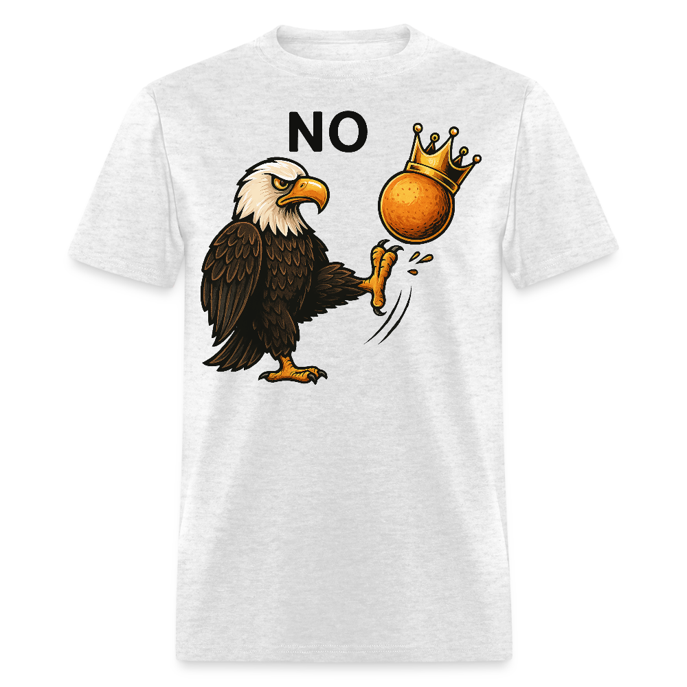 No Kings In America Bald Eagle Freedom T-Shirt - light heather gray