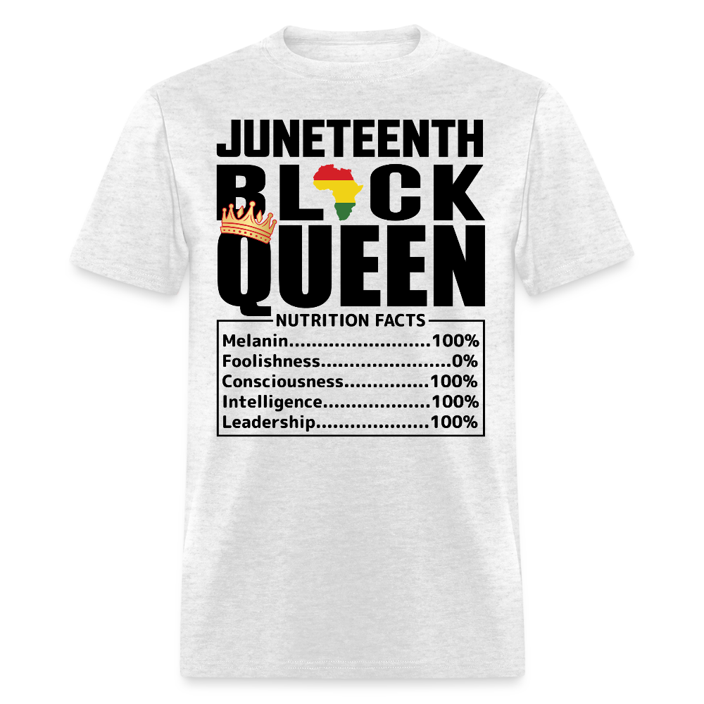 Juneteenth Black Queen Black Girl Magic T-Shirt - light heather gray