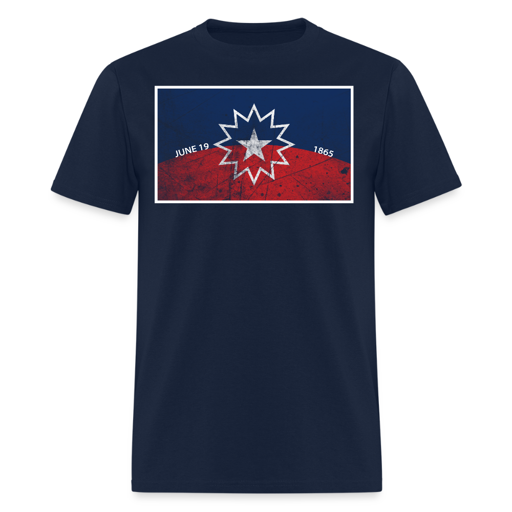 June 19 1865 Freedom Day Juneteenth Flag T-Shirt - navy