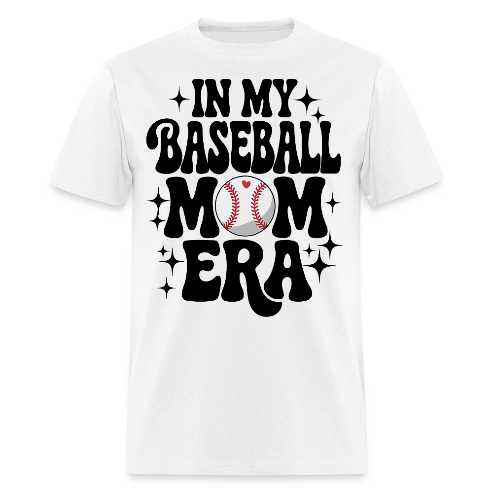 Cute Baseball Mom Era Game Day T-shirt - white