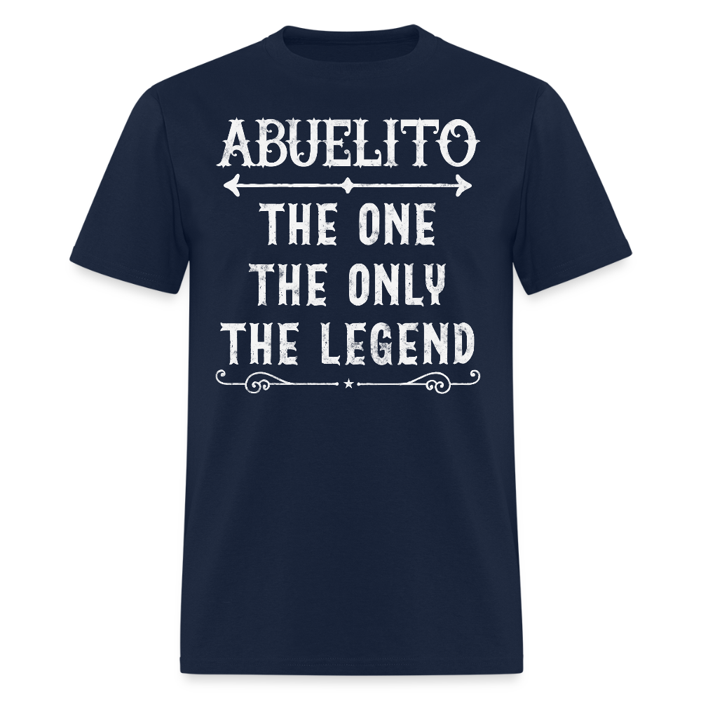 Gifts For Spanish Grandfather Legendary Abuelito T-Shirt - navy