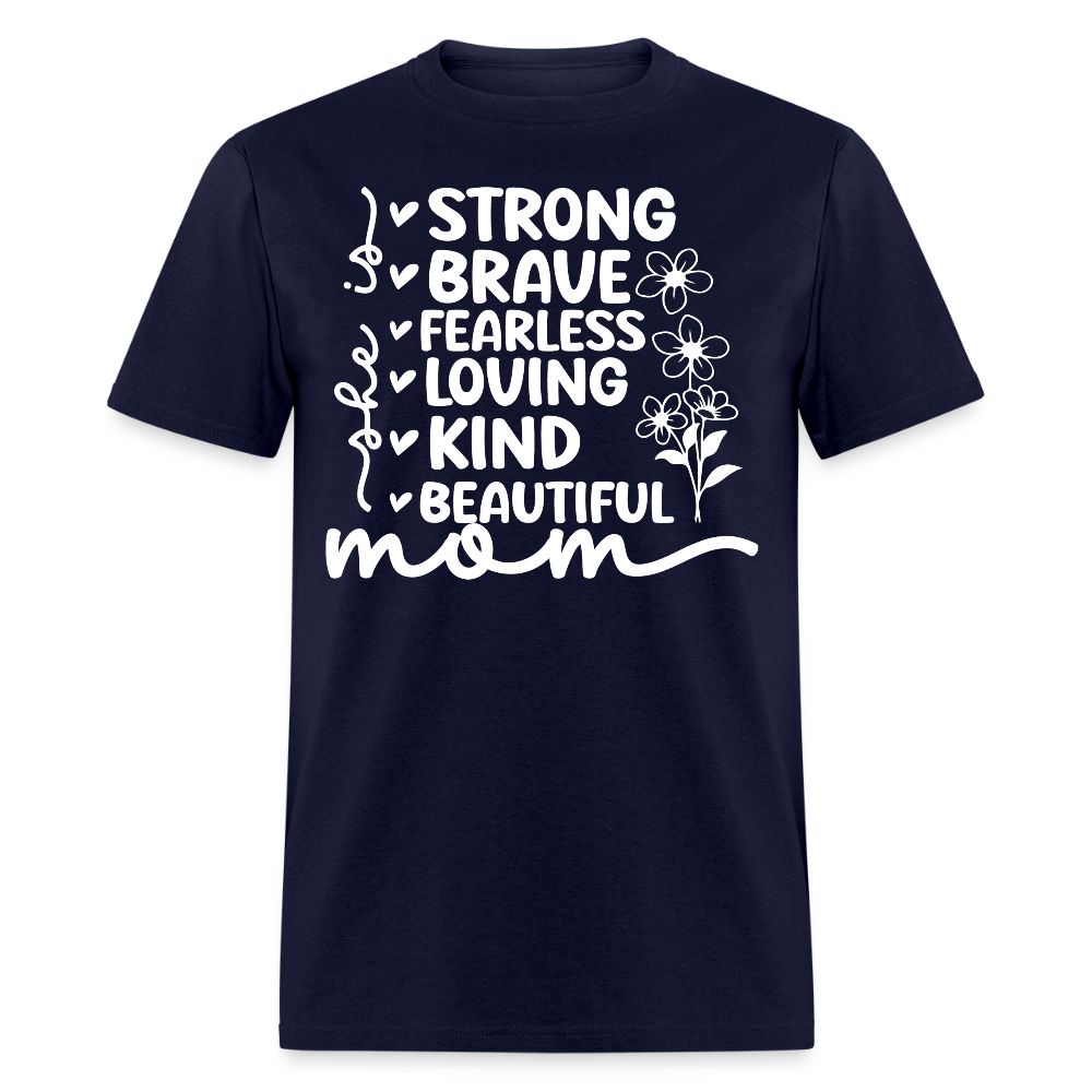 Mother's Day Tee For Strong Moms T-shirt - navy