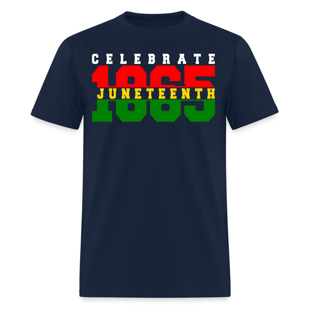 Juneteenth 1865 Celebration T-Shirt - navy