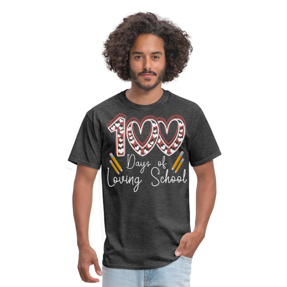 Teacher Appreciation Tee 100 Days of Loving School Unisex Classic T-Shirt - heather black