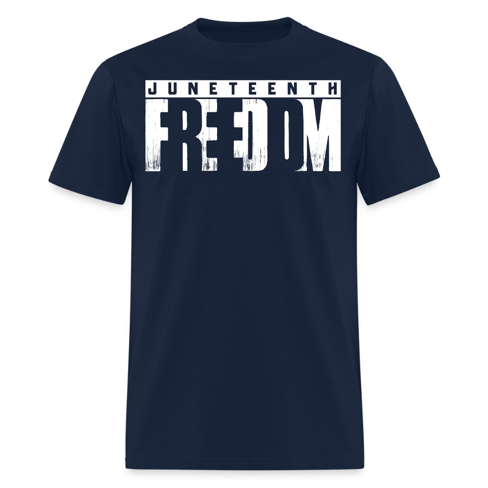 Juneteenth Freedom Emancipation Day T-Shirt - navy