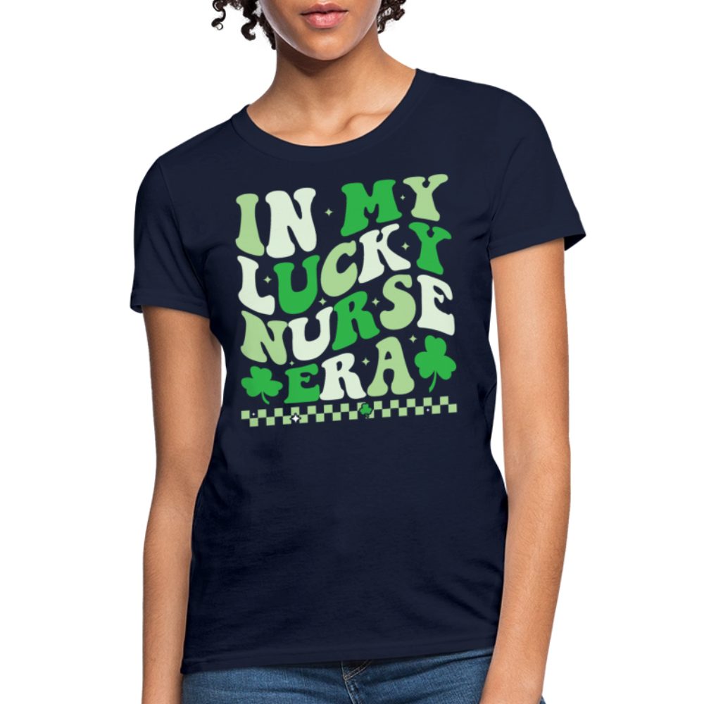 In My Lucky Nurse Era St Patrick’s Day T-Shirt - navy