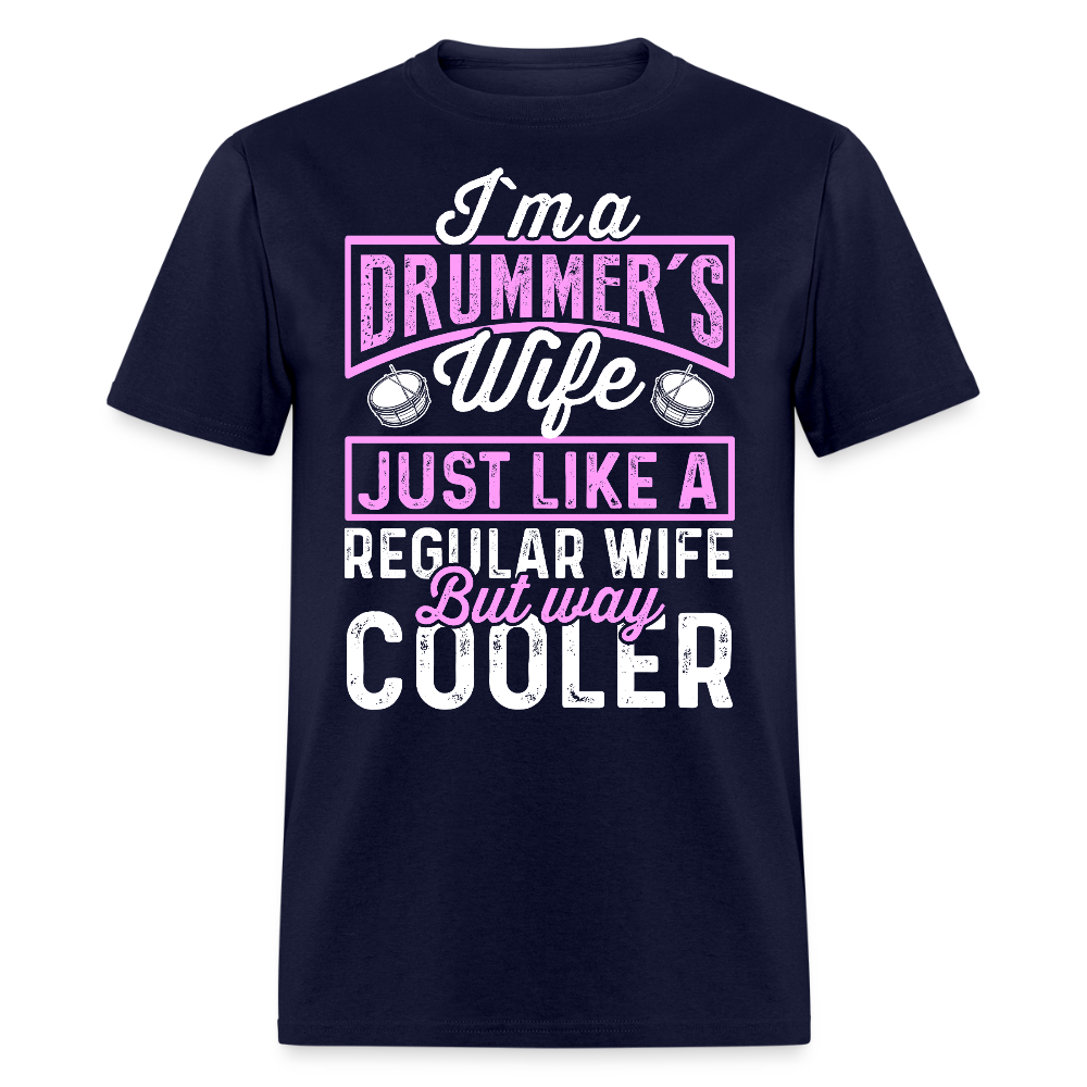 Musician Wife Tee For Drummers T-shirt - navy