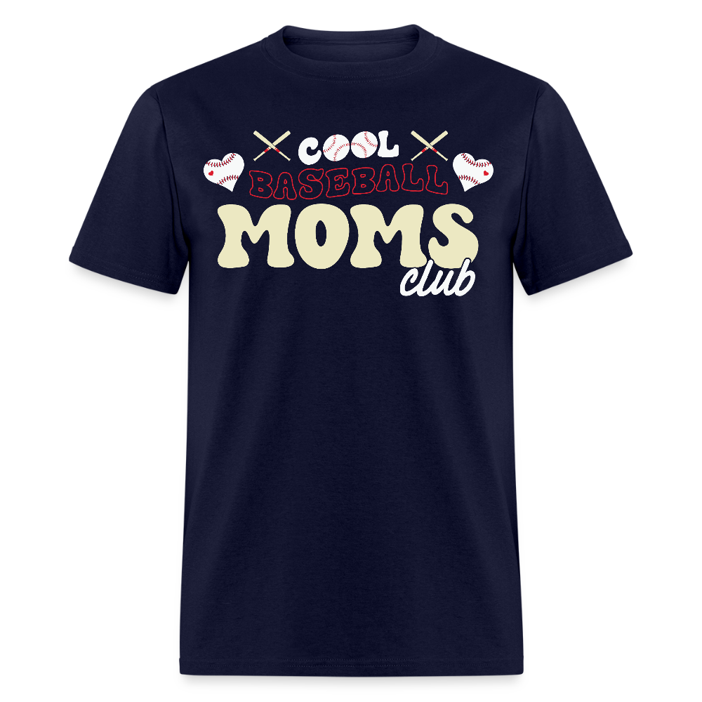 Cool Baseball Mom Club T-shirt - navy