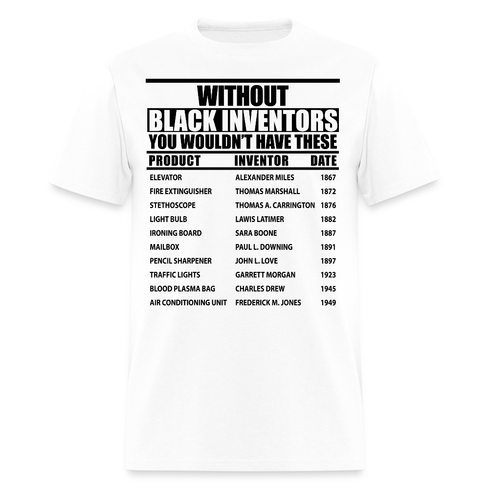 African American Inventors Culturally Empowering T-Shirt - white