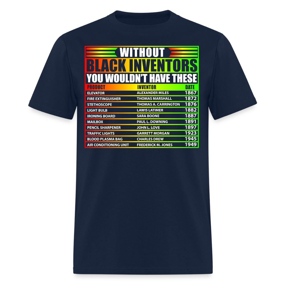 History Of Black Inventors T-Shirt - navy