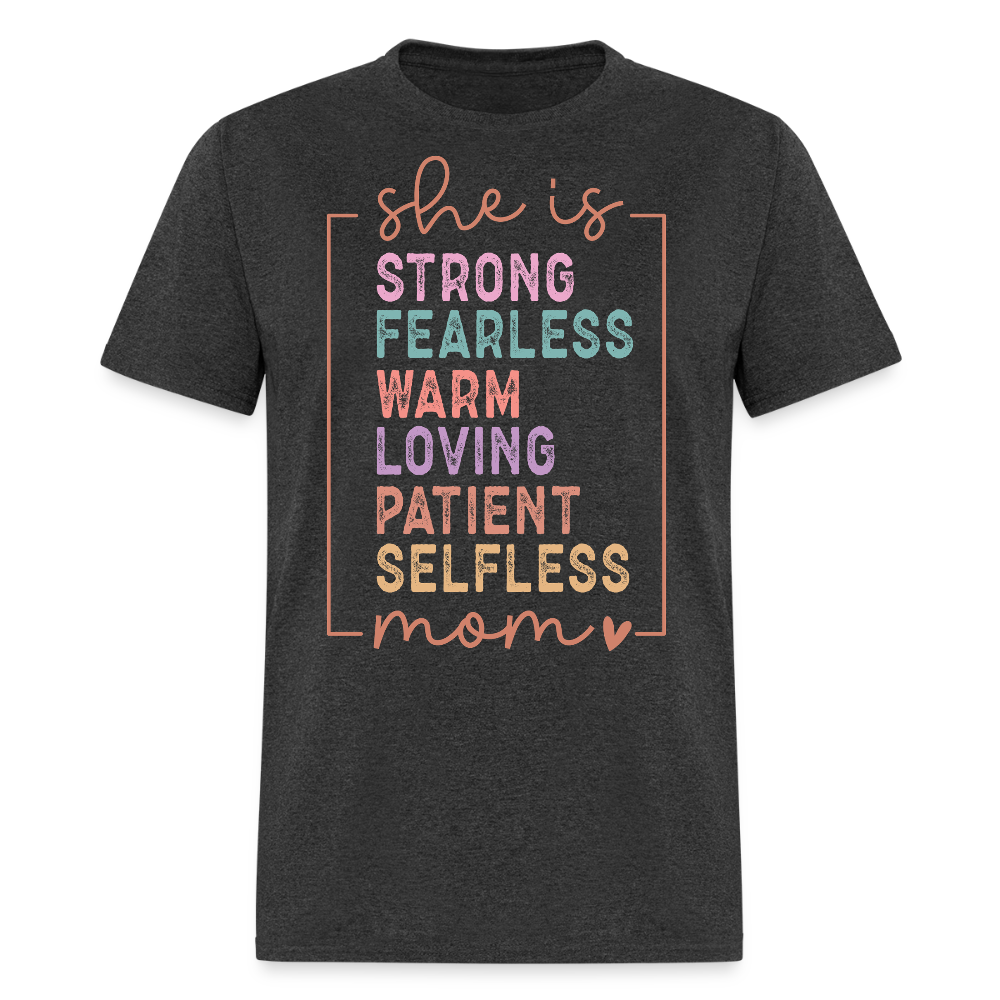 Mother’s Day Tee For Strong Moms T-shirt - heather black