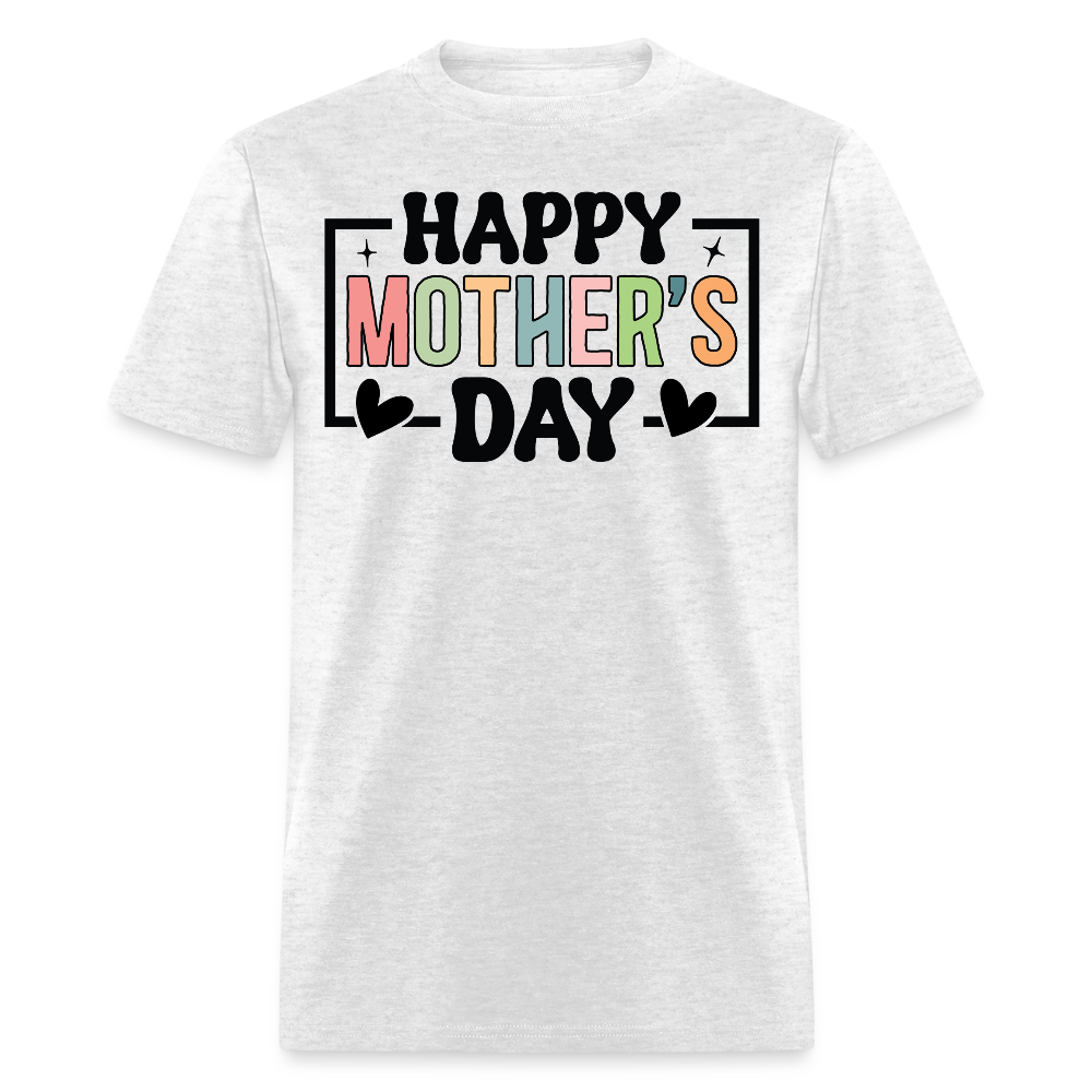 Retro Pastel Happy Mother's Day T-shirt - light heather gray