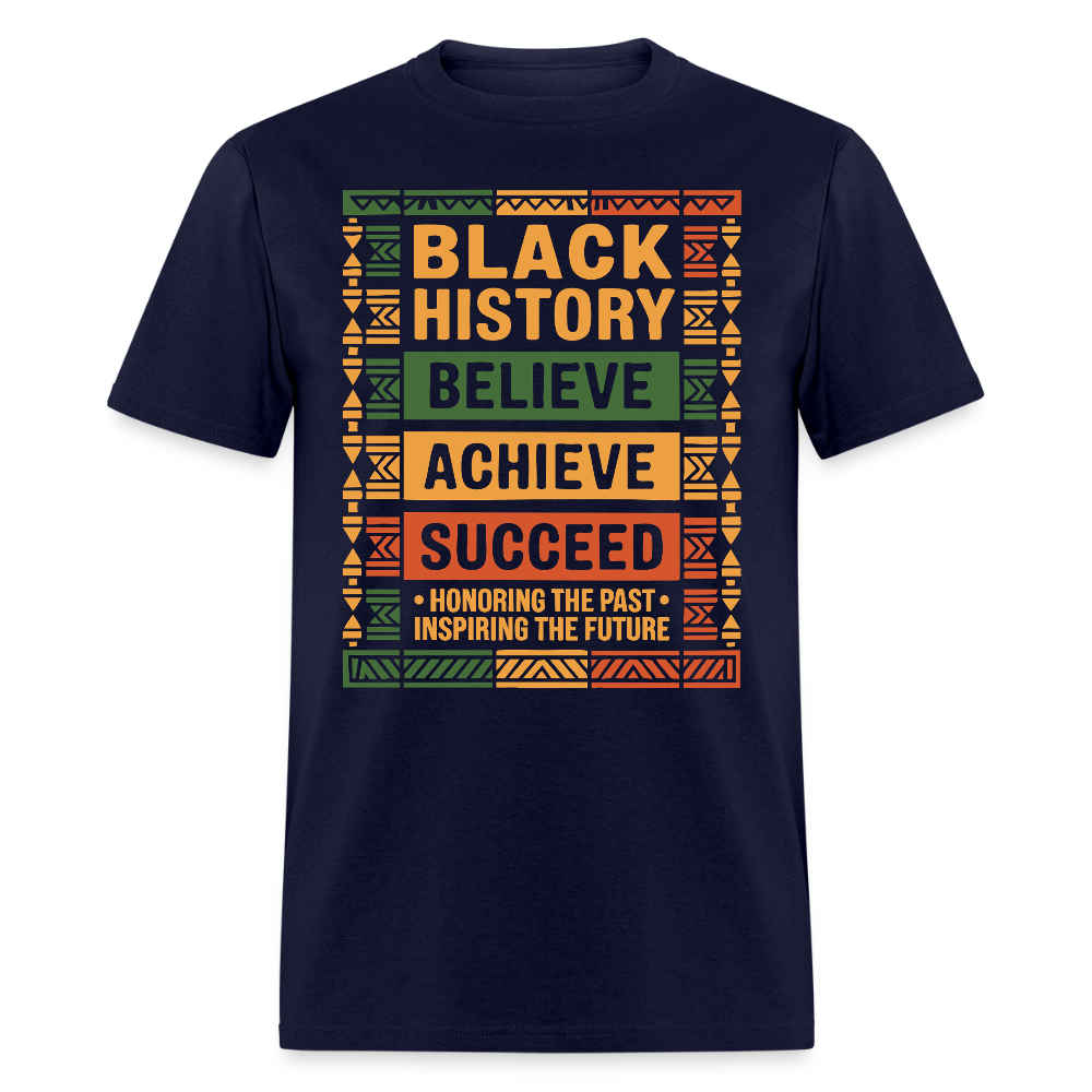 Black History Month Tee Honoring Black Culture And Inspiring The Future T-shirt - navy