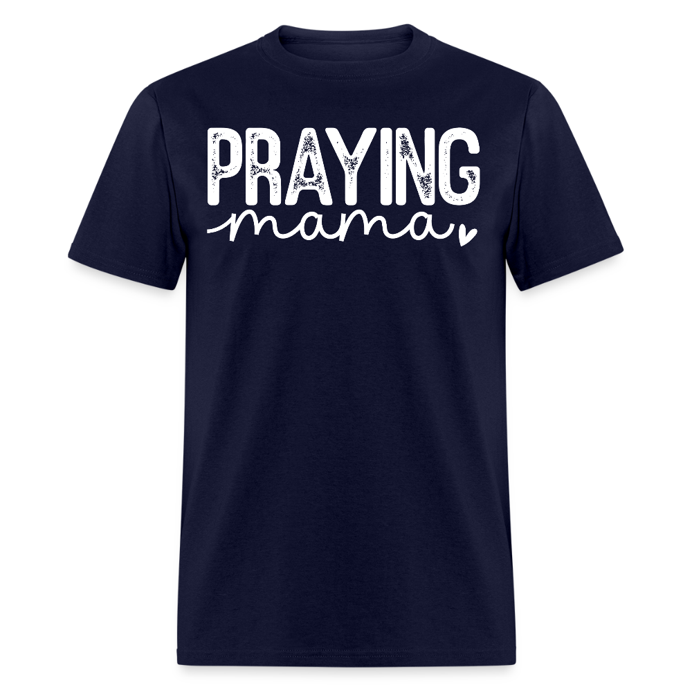 Christian Praying Mama Religious T-shirt - navy