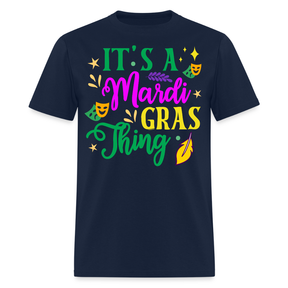 Louisiana Festival Shirt It's A Mardi Gras Thing T-shirt - navy