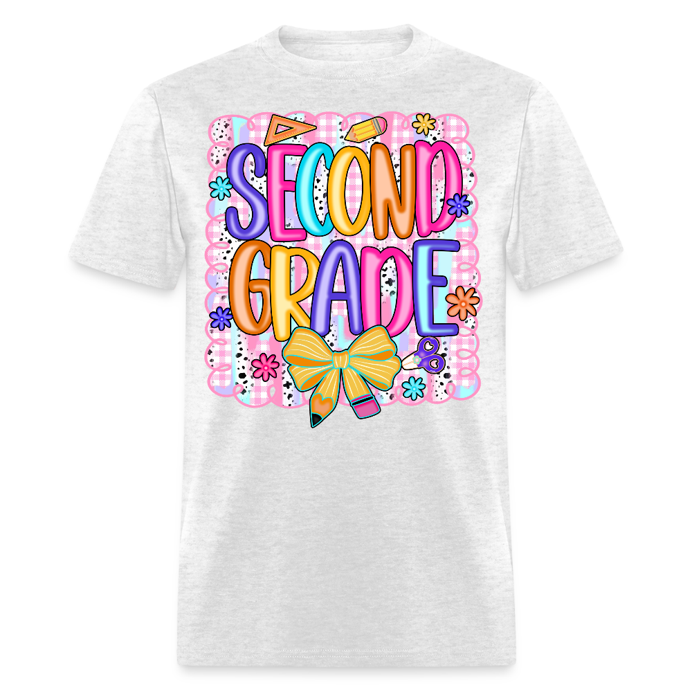 Second Grade Back To School Teacher Gift T-Shirt - light heather gray