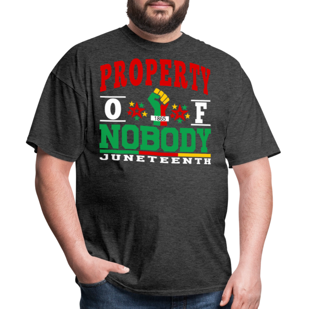 Property Of Nobody Juneteenth Shirt Unisex Black Pride T-shirt - heather black